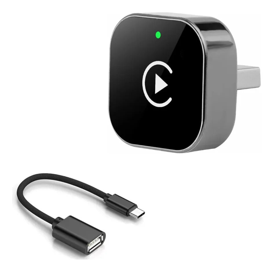 Adaptador Inalámbrico Carplay Android Auto 2 En 1 Usb Tipo C Gris Oscuro