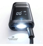 Inflador Compresor de Aire Portátil Inalámbrico Maneko para Auto, Moto y Bici con Powerbank y Luz LED