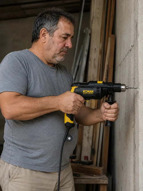 Combo Taladro 750W y Amoladora Angular 115mm 720W Konan Bricolaje