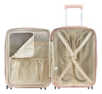 Valija Carry On Cabina Viaje 20 Pulgadas Abs Livana 4 Ruedas 360 Reforzada Amayra Color Oro Rosa Lisa