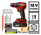 Taladro Atornillador Inalambrico 18v Garden Plus Maletin