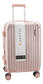 Valija Carry On Cabina Viaje 20 Pulgadas Abs Livana 4 Ruedas 360 Reforzada Amayra Color Oro Rosa Lisa