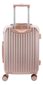 Valija Carry On Cabina Viaje 20 Pulgadas Abs Livana 4 Ruedas 360 Reforzada Amayra Color Oro Rosa Lisa