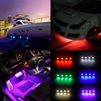 Tira Luces Interior Auto Led Rgb Multicolor 12v Audioritmica